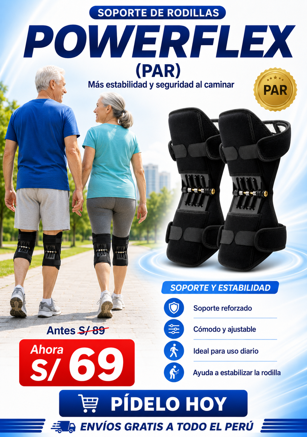 SOPORTE DE RODILLAS POWERFLEX (PAR)