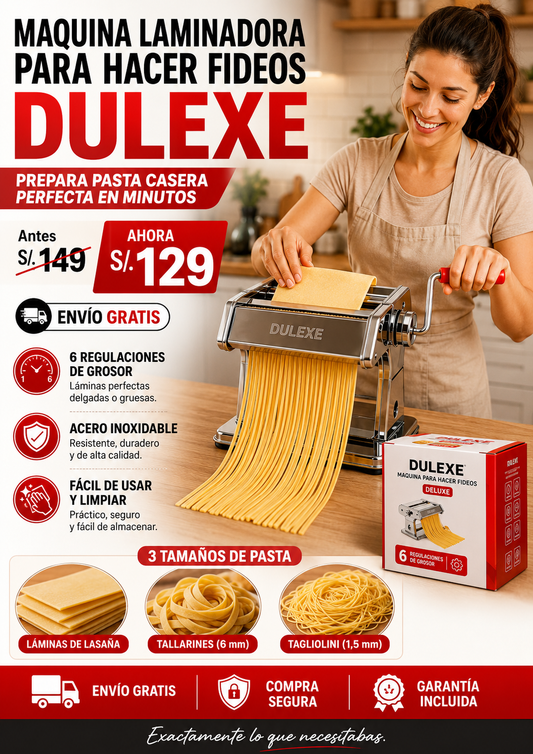 MAQUINA LAMINADORA PARA HACER FIDEOS DULEXE