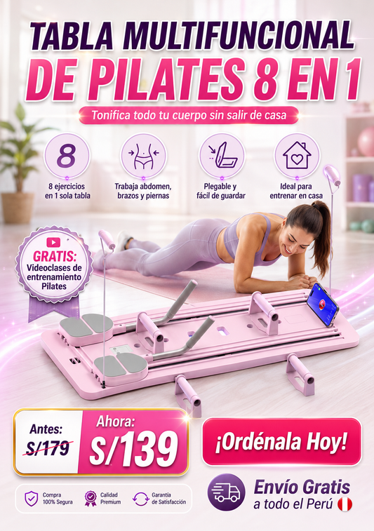 TABLA MULTIFUNCIONAL DE PILATES 8 EN 1